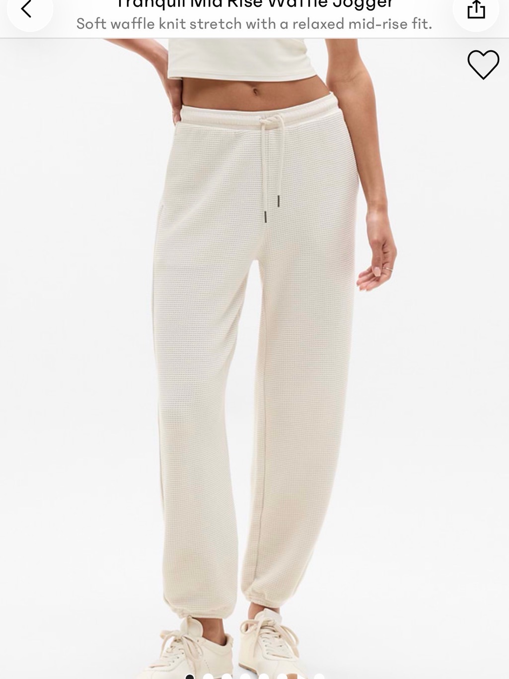 Nwot- Athleta Small Tranquil Mid Rise Waffle Jogger
